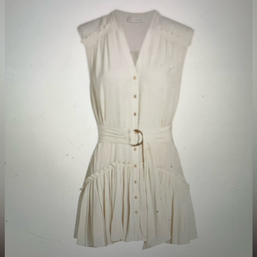 Ramy Brook Miley sleeveless belted dress jute size s $495